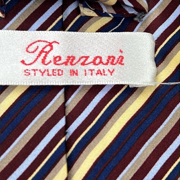 Aezans Horizontal Striped Men's  Cravate Neck Tie - Picture 3 of 7